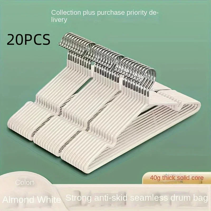 20pcs Clothes Hangers With Non-slip Design Durable Racks