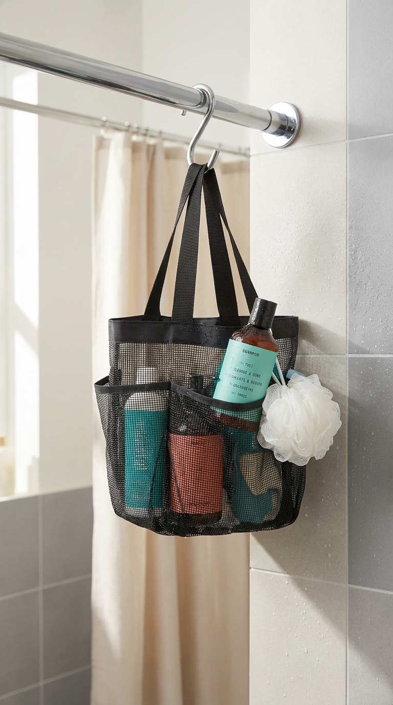 Dorm Joys Large Mesh Shower Caddy w S Hook