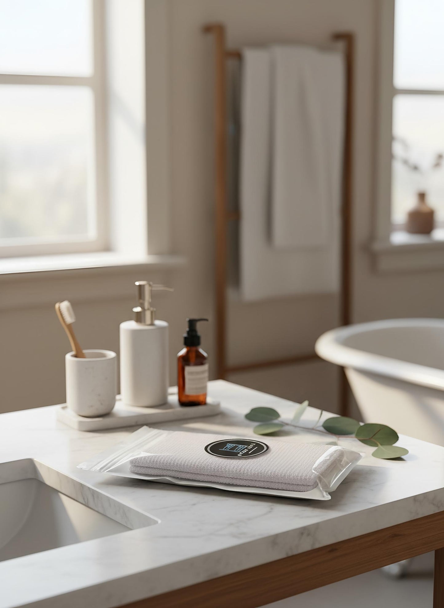 Exfoliating Body Towel - Deep Clean Shower Scrub Cloth for Smooth Skin | Dorm shower Essential for College Students