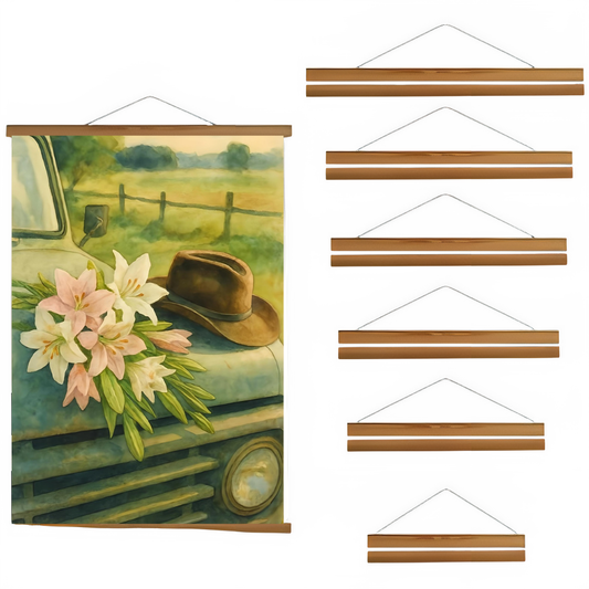 Wood Magnetic Poster Frame Art Hanger