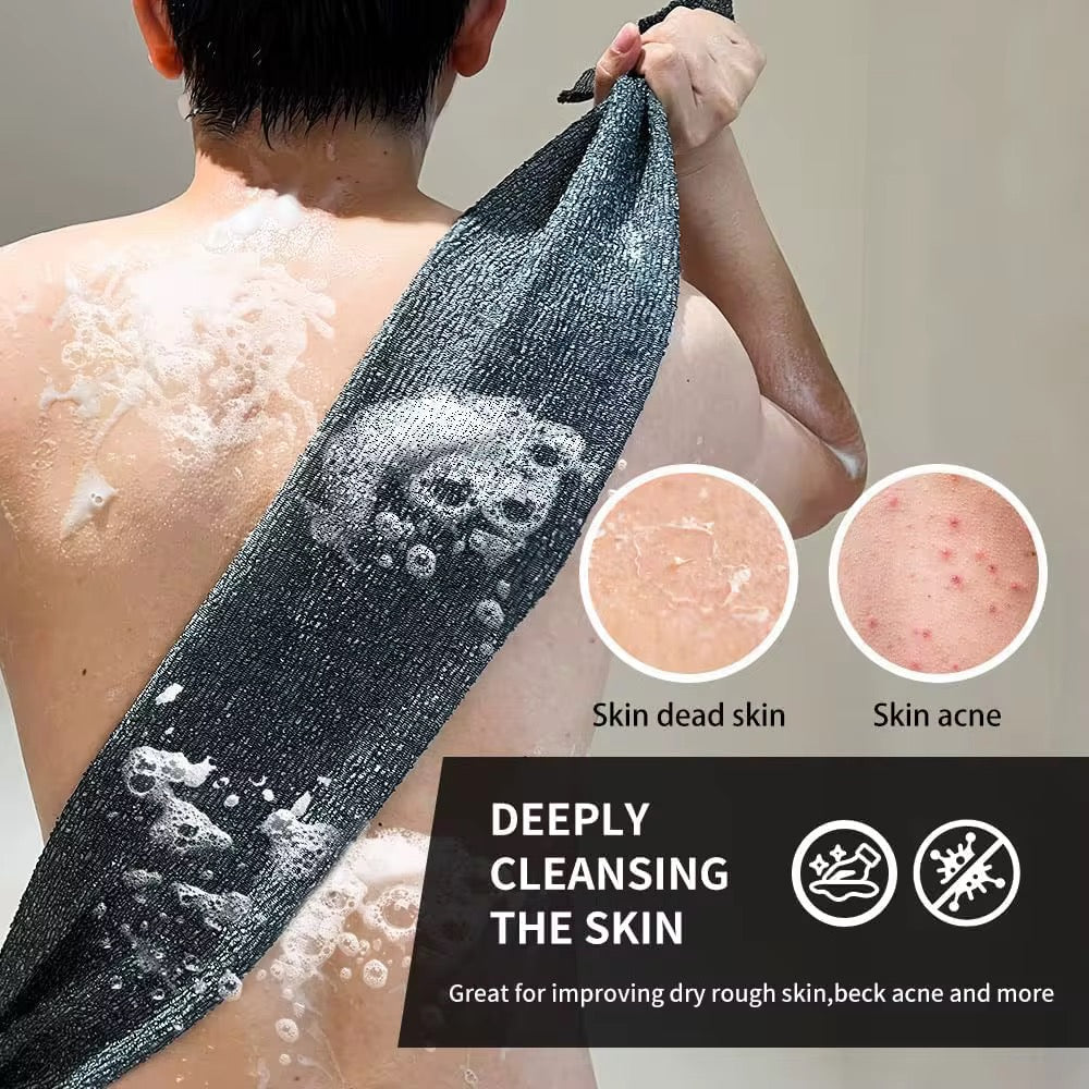 Exfoliating Body Towel - Deep Clean Shower Scrub Cloth for Smooth Skin | Dorm shower Essential for College Students