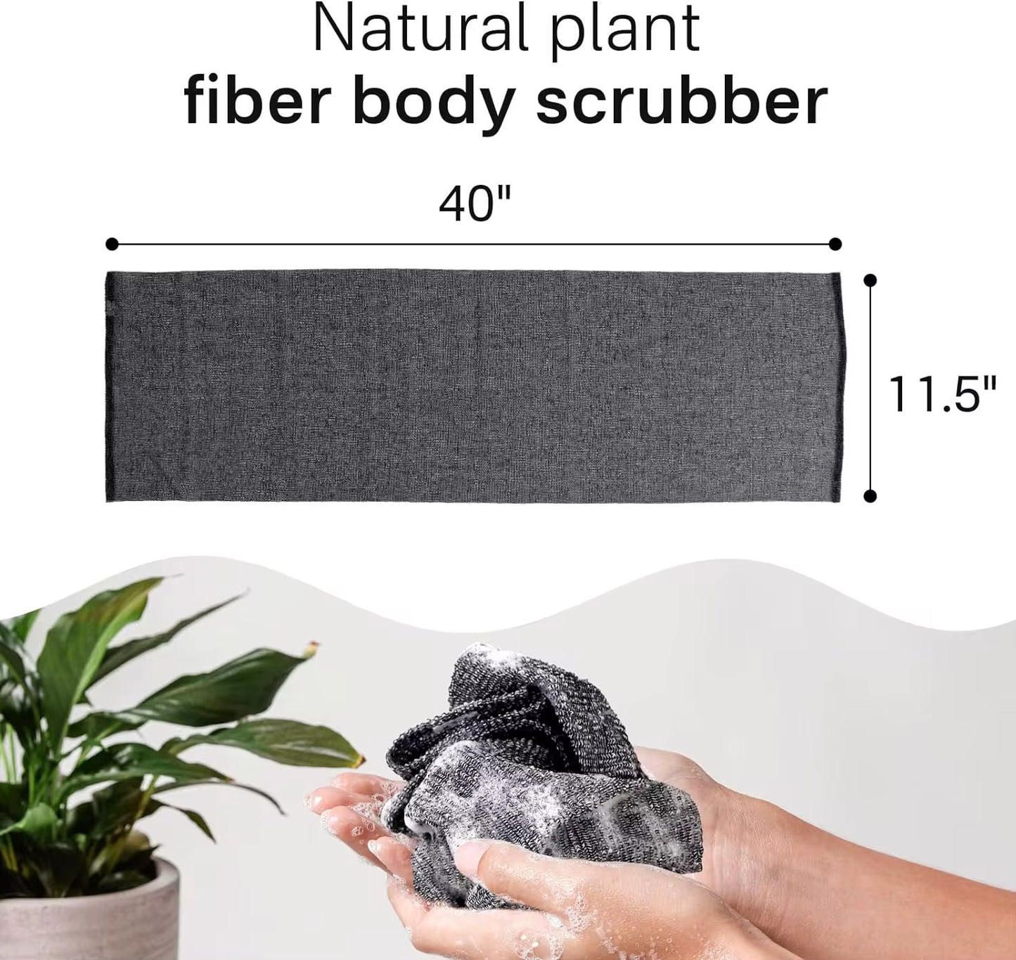 Exfoliating Body Towel - Deep Clean Shower Scrub Cloth for Smooth Skin | Dorm shower Essential for College Students