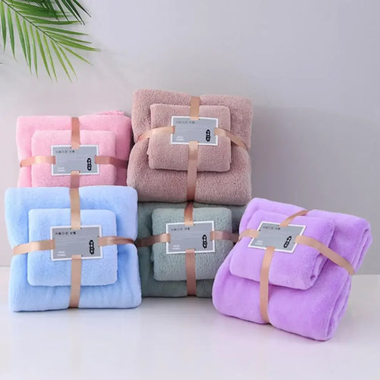 Bath/Hand Towel Set - Luxuriously Soft, Absorbent and Quick Drying