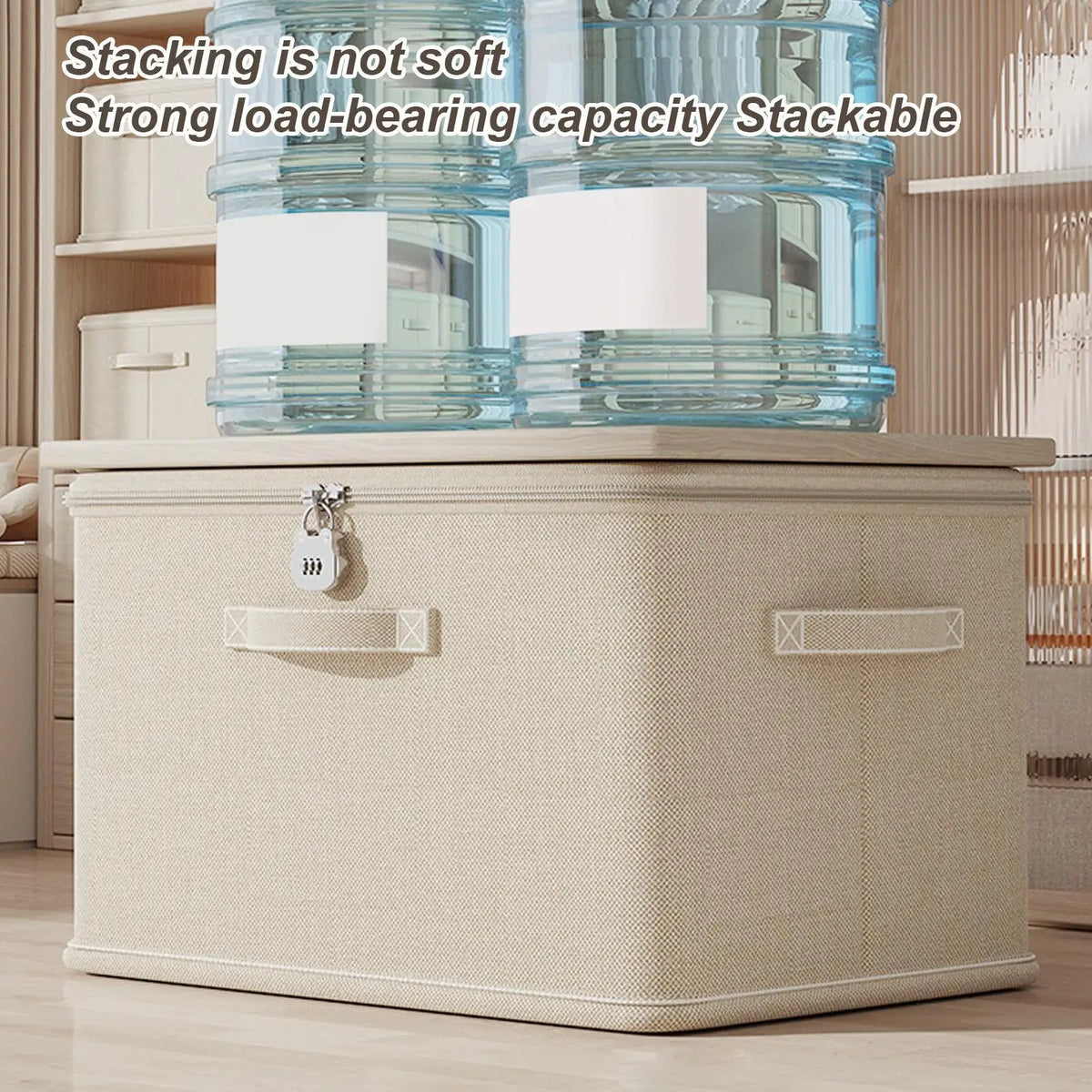 Stackable Boxes Locking Stackable Large Storage Box with Lock – Dorm Joys