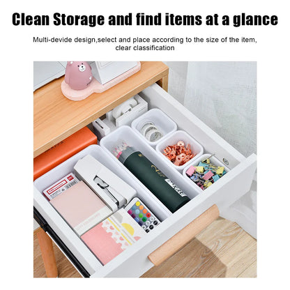 Closet  Cover Kitchen Bathroom Storage Trays Storage Drawer Storage Box Sundries Jewellery Holder 8pc/set Make Up Organizer Box