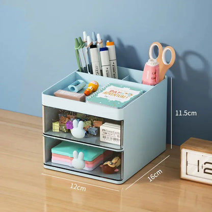 Small Desk Organizer With Drawer - Perfect for Dorm Desk