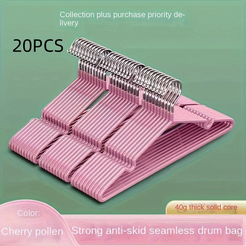 20pcs Clothes Hangers With Non-slip Design Durable Racks