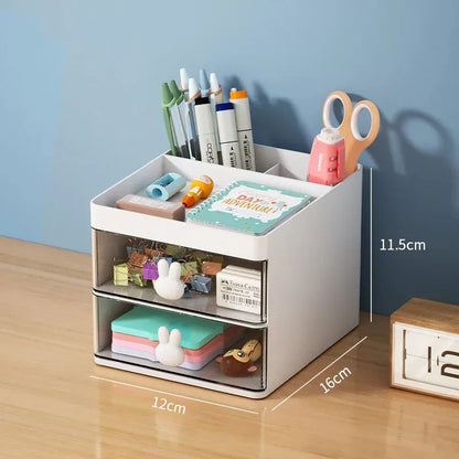 Small Desk Organizer With Drawer - Perfect for Dorm Desk