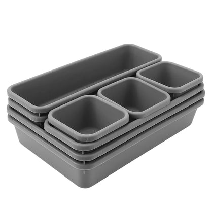 Closet  Cover Kitchen Bathroom Storage Trays Storage Drawer Storage Box Sundries Jewellery Holder 8pc/set Make Up Organizer Box