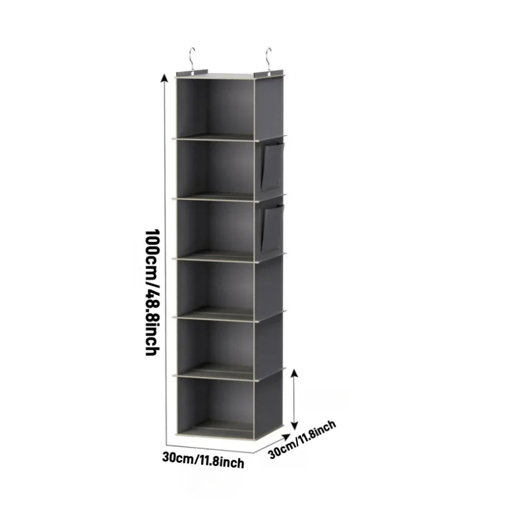 Hanging Wardrobe Organizer and Closet Storage Shelves for Wardrobe, Nursery, Baby Clothes Organization and Storage