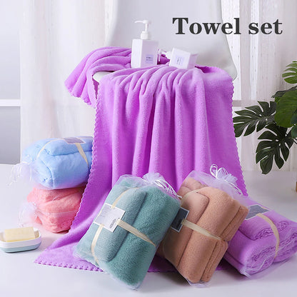 Bath/Hand Towel Set - Luxuriously Soft, Absorbent and Quick Drying