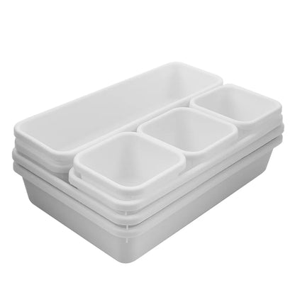 Closet  Cover Kitchen Bathroom Storage Trays Storage Drawer Storage Box Sundries Jewellery Holder 8pc/set Make Up Organizer Box