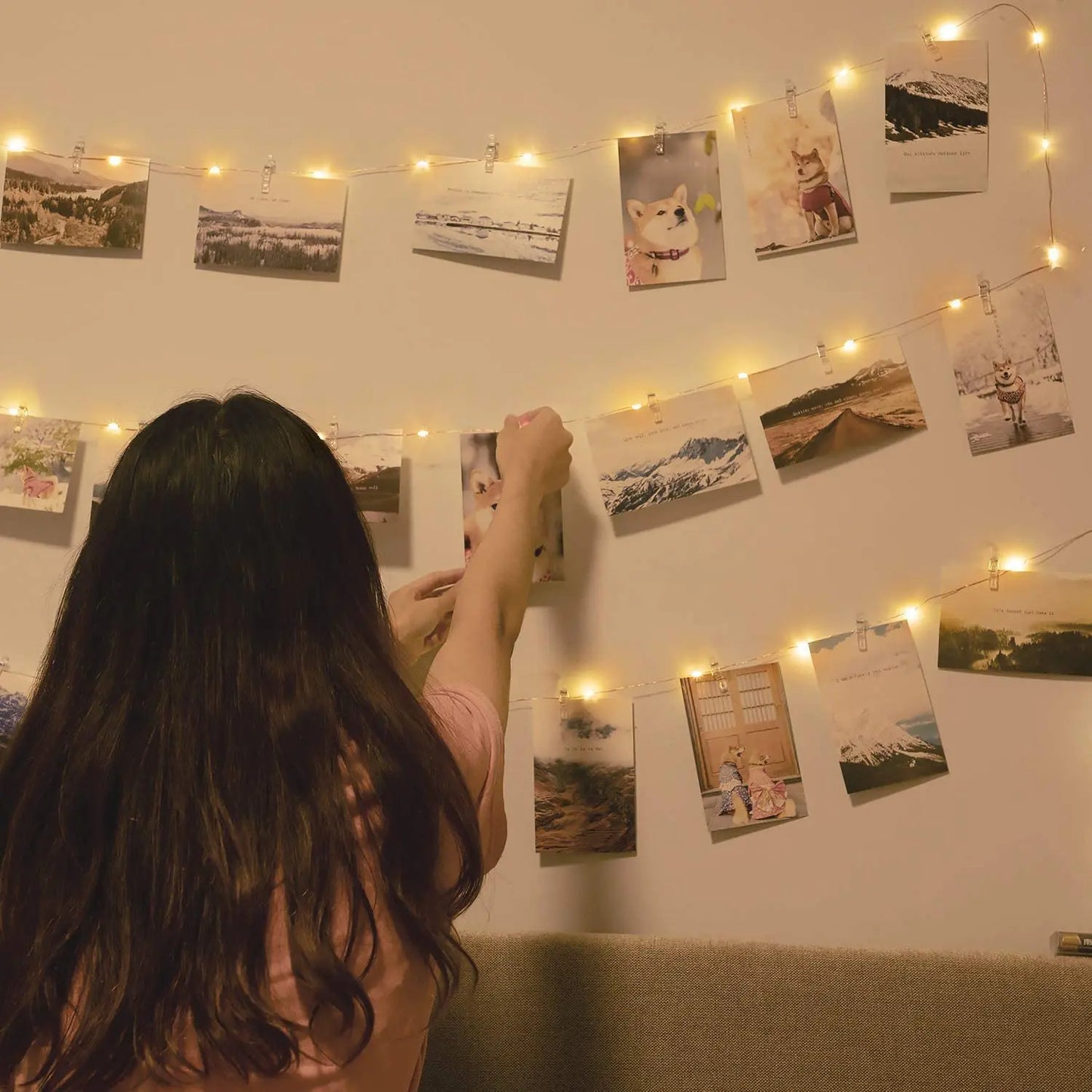 LED Fairy Lights Photo Clip String Lights for Decoration