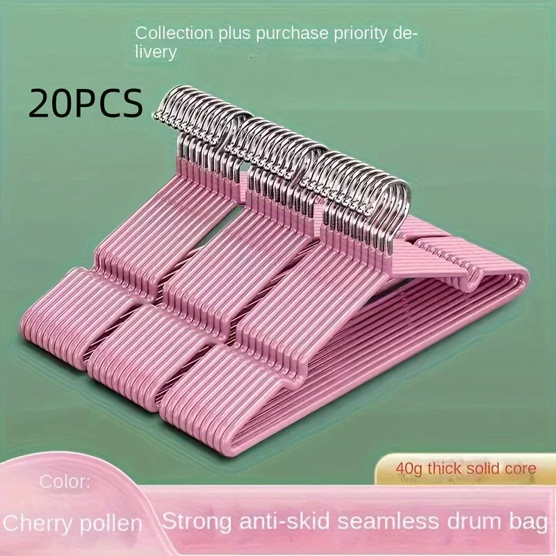 20pcs Clothes Hangers With Non-slip Design Durable Racks