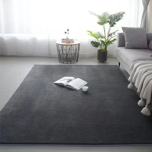 1pc Solid Color Velvet Carpet Modern Area Rug Decor