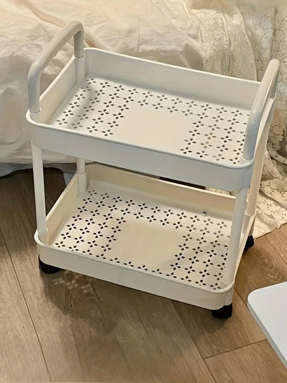 Double-layer rolling storage cart