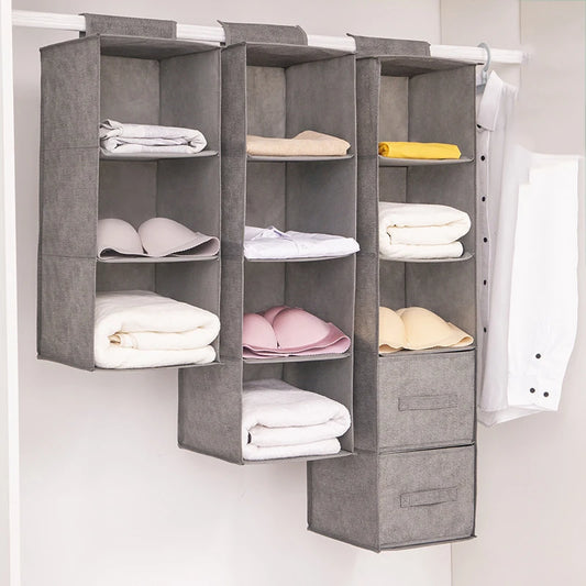 3/4/5 Layer Portable Wardrobe Hanging Storage Bag Organizer