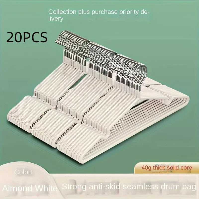 20pcs Clothes Hangers With Non-slip Design Durable Racks