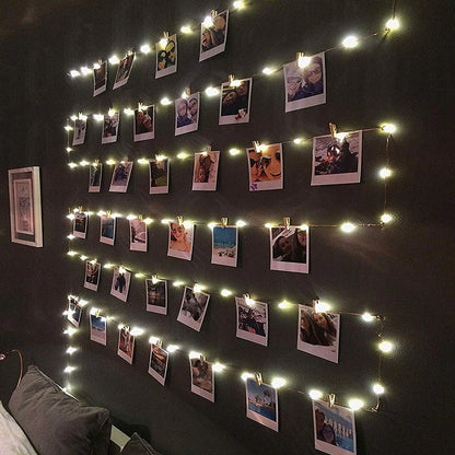 LED Fairy Lights Photo Clip String Lights for Decoration