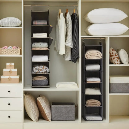 Hanging Wardrobe Organizer and Closet Storage Shelves for Wardrobe, Nursery, Baby Clothes Organization and Storage