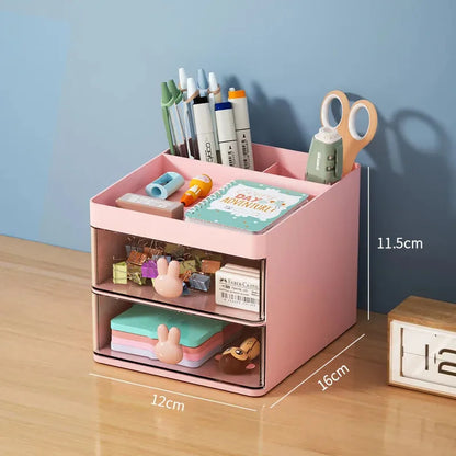 Small Desk Organizer With Drawer - Perfect for Dorm Desk