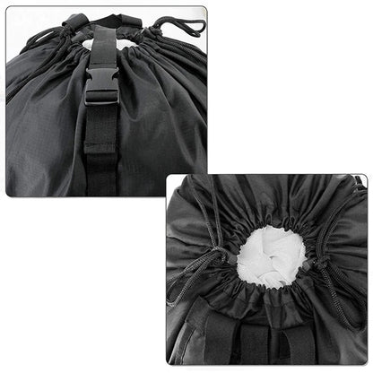 Backpack Laundry Bag with Pocket and Drawstring Closure for College
