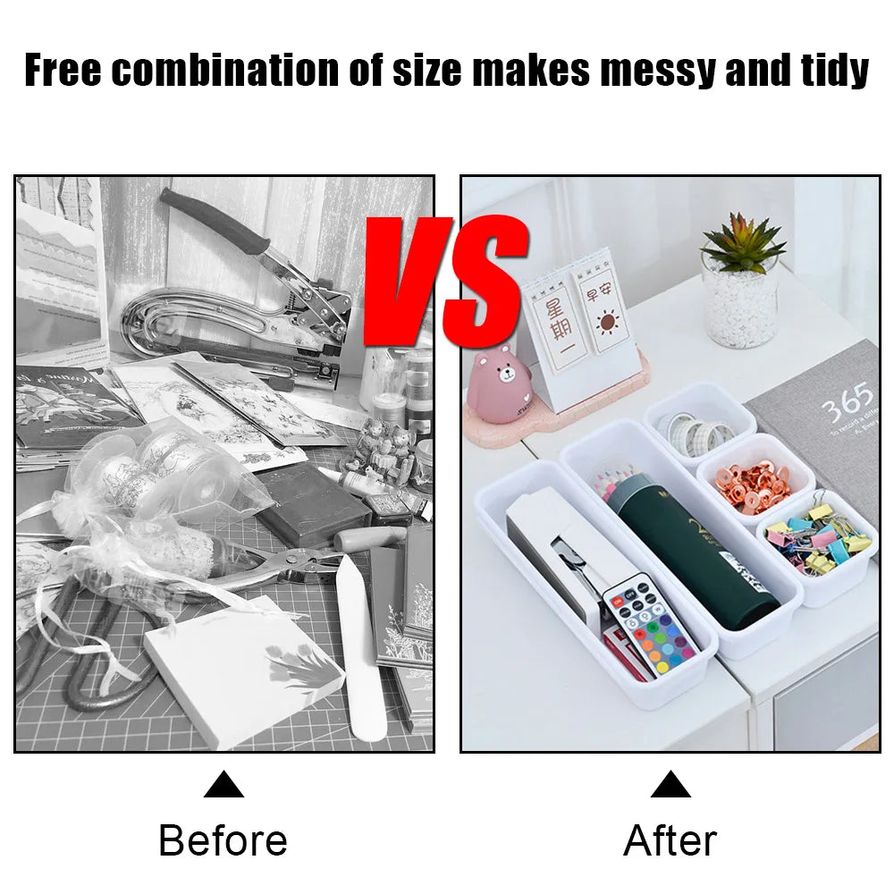 Closet  Cover Kitchen Bathroom Storage Trays Storage Drawer Storage Box Sundries Jewellery Holder 8pc/set Make Up Organizer Box