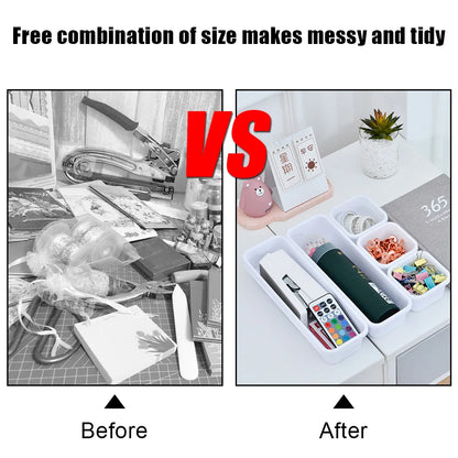 Closet  Cover Kitchen Bathroom Storage Trays Storage Drawer Storage Box Sundries Jewellery Holder 8pc/set Make Up Organizer Box