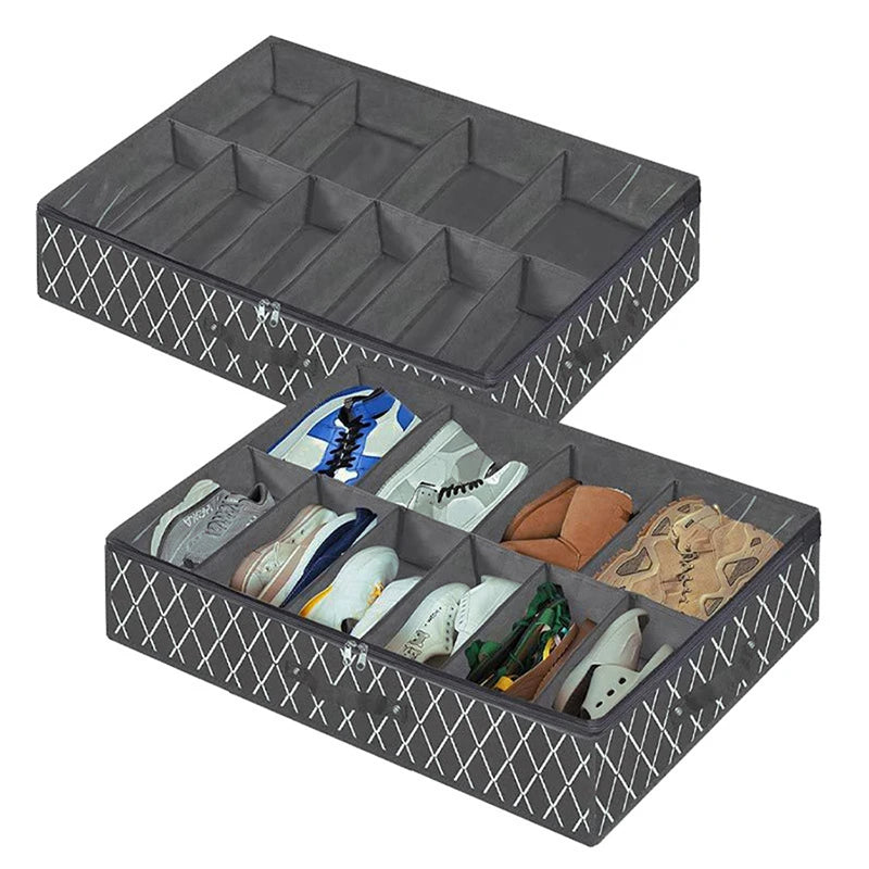 1 Piece Dorm Joys Underbed Breathable Shoe Storage Organizer, 12 to 16 pairs of shoes, with transparent window