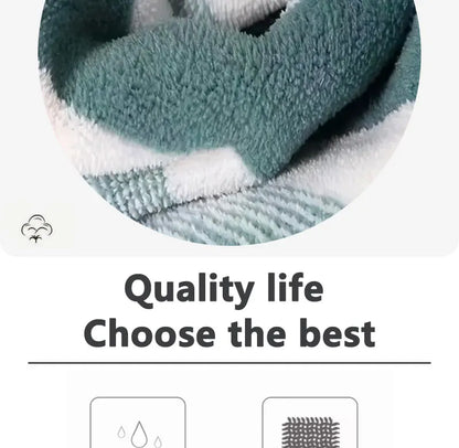 Premium Dorm Towel Set, Soft and Absorbent Hand and Bath Towel, Striped Pattern Bathroom Towel