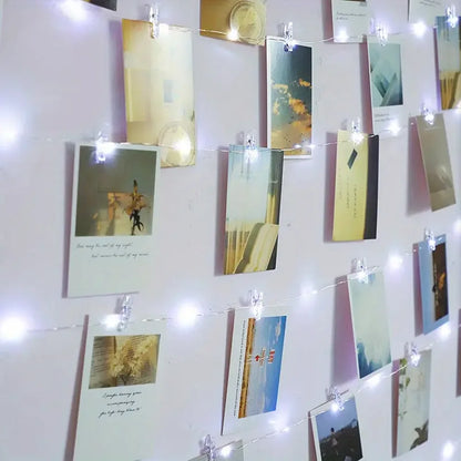LED Fairy Lights Photo Clip String Lights for Decoration